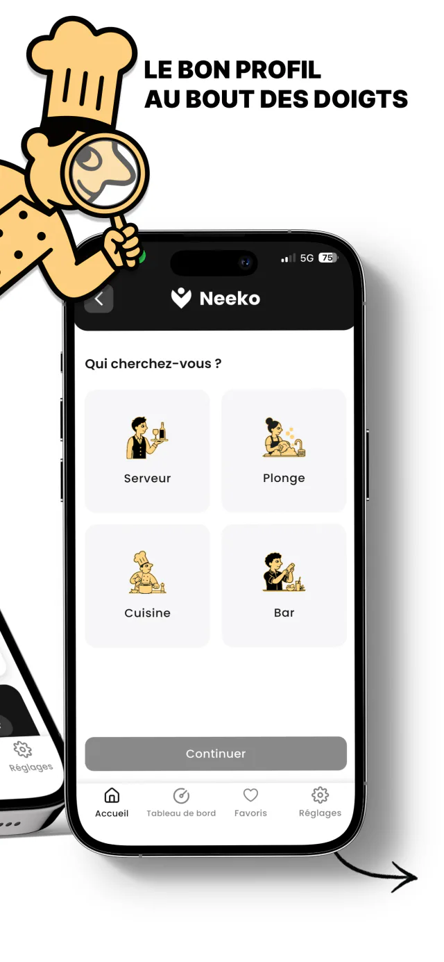 Le bon profil au bout des doigts