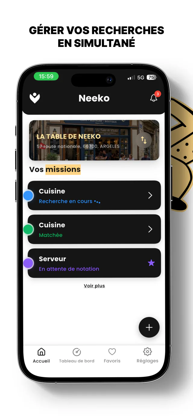 Gérer vos recherches en simultané